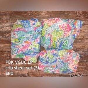 PBK mermaid cove Lilly Pulitzer crib sheet bundle